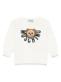 Moschino Kids teddy-logo sweater - White