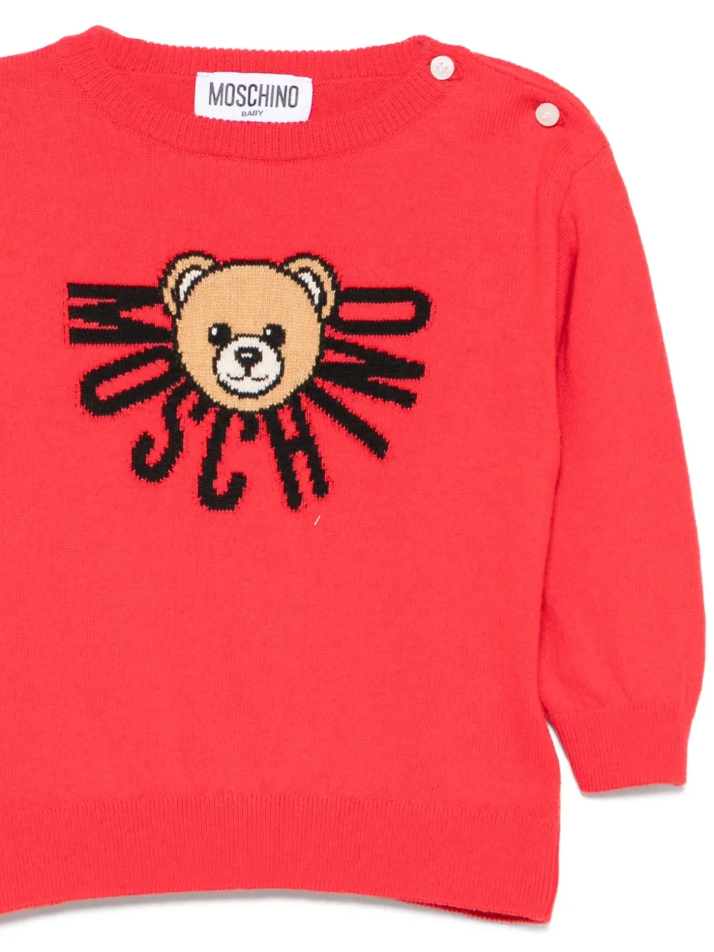 Moschino Kids teddy-logo jumper Rood