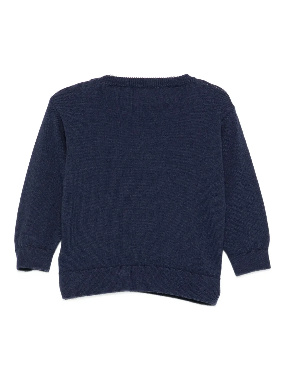 Moschino Kids teddy-logo sweater Blauw