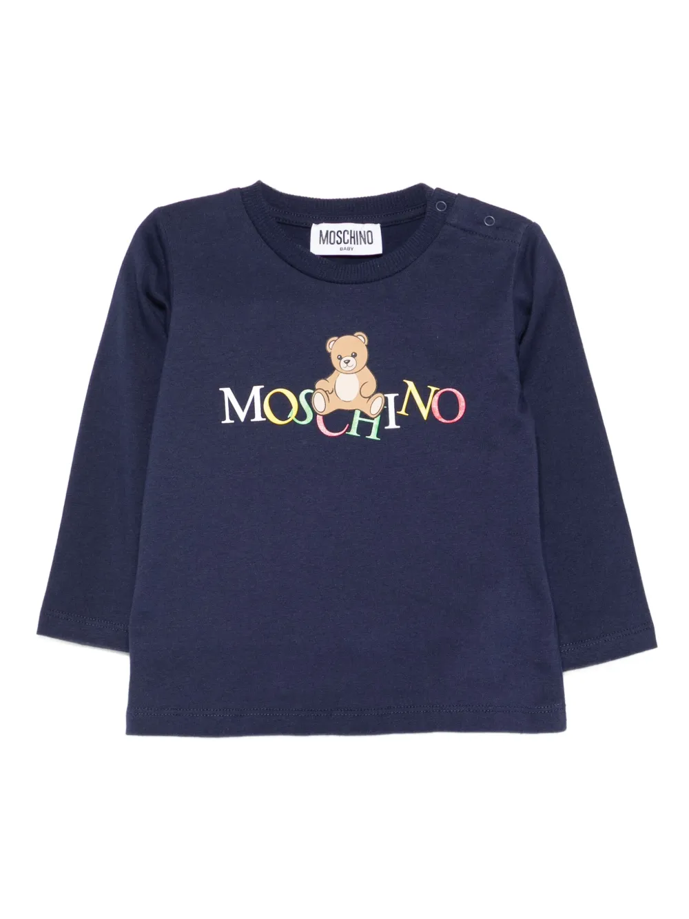 Moschino Kids Top met teddybeerprint Blauw