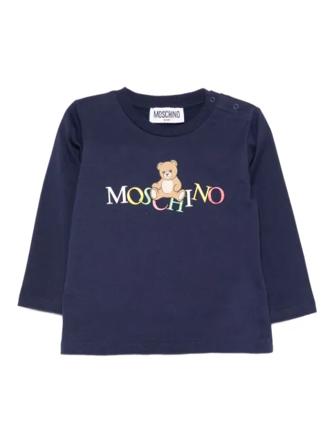 Moschino Kids teddy-print long-sleeve top