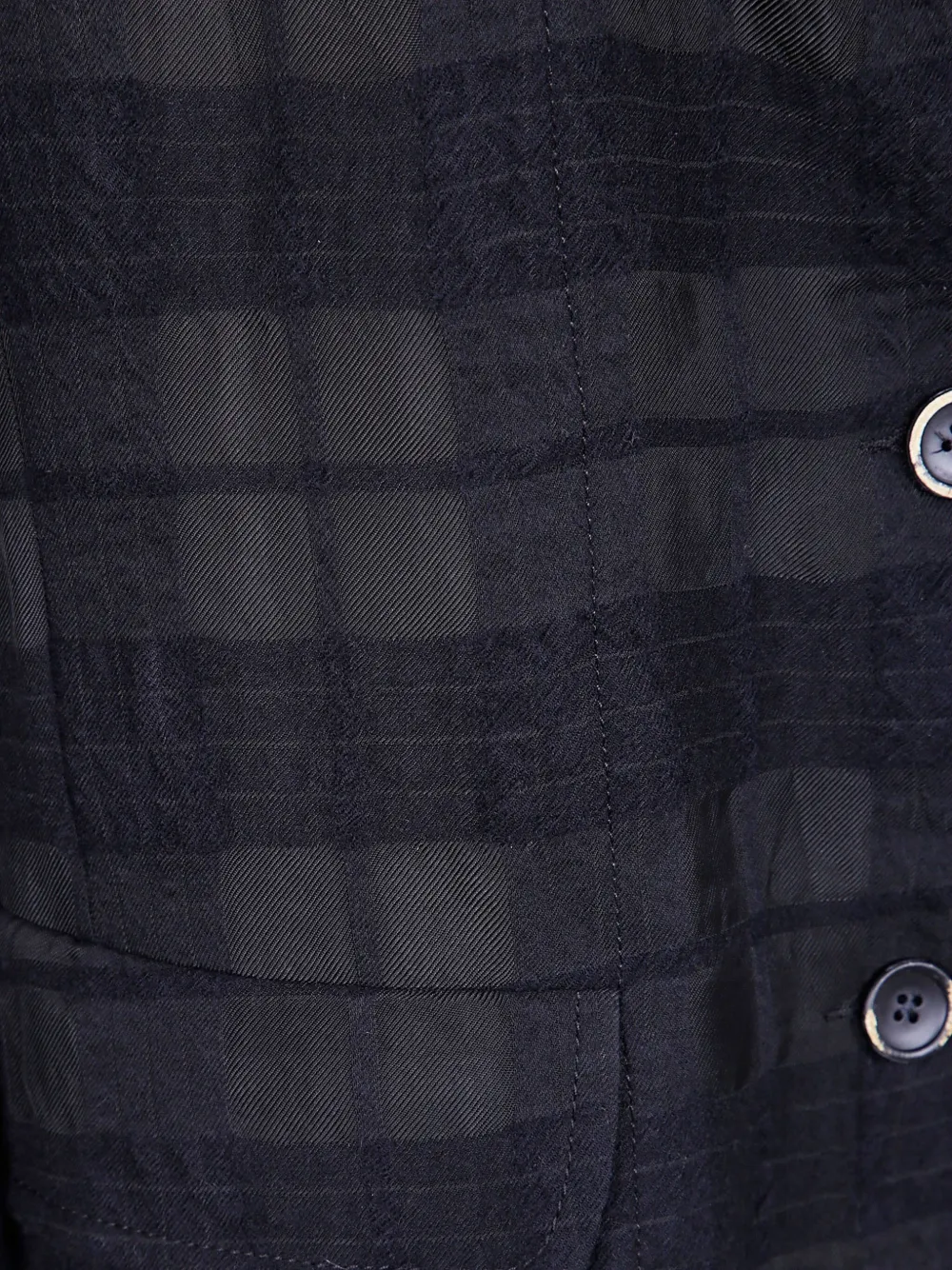 Uma Wang Geruite blazer Zwart