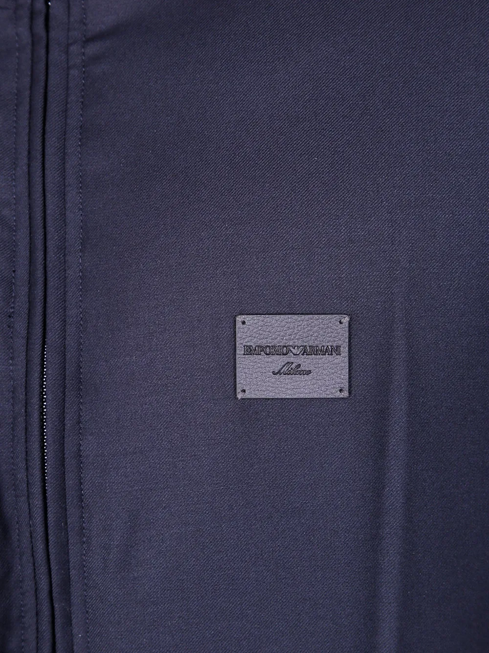 Emporio Armani logo-detail long-sleeve jacket Blauw