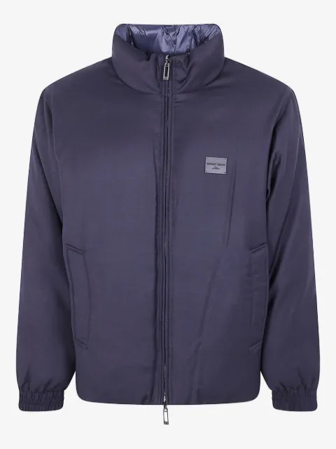 Emporio Armani logo-detail long-sleeve jacket