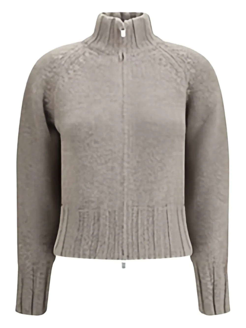 Magda Butrym turtleneck zip-front cardigan | Grey | Image 1