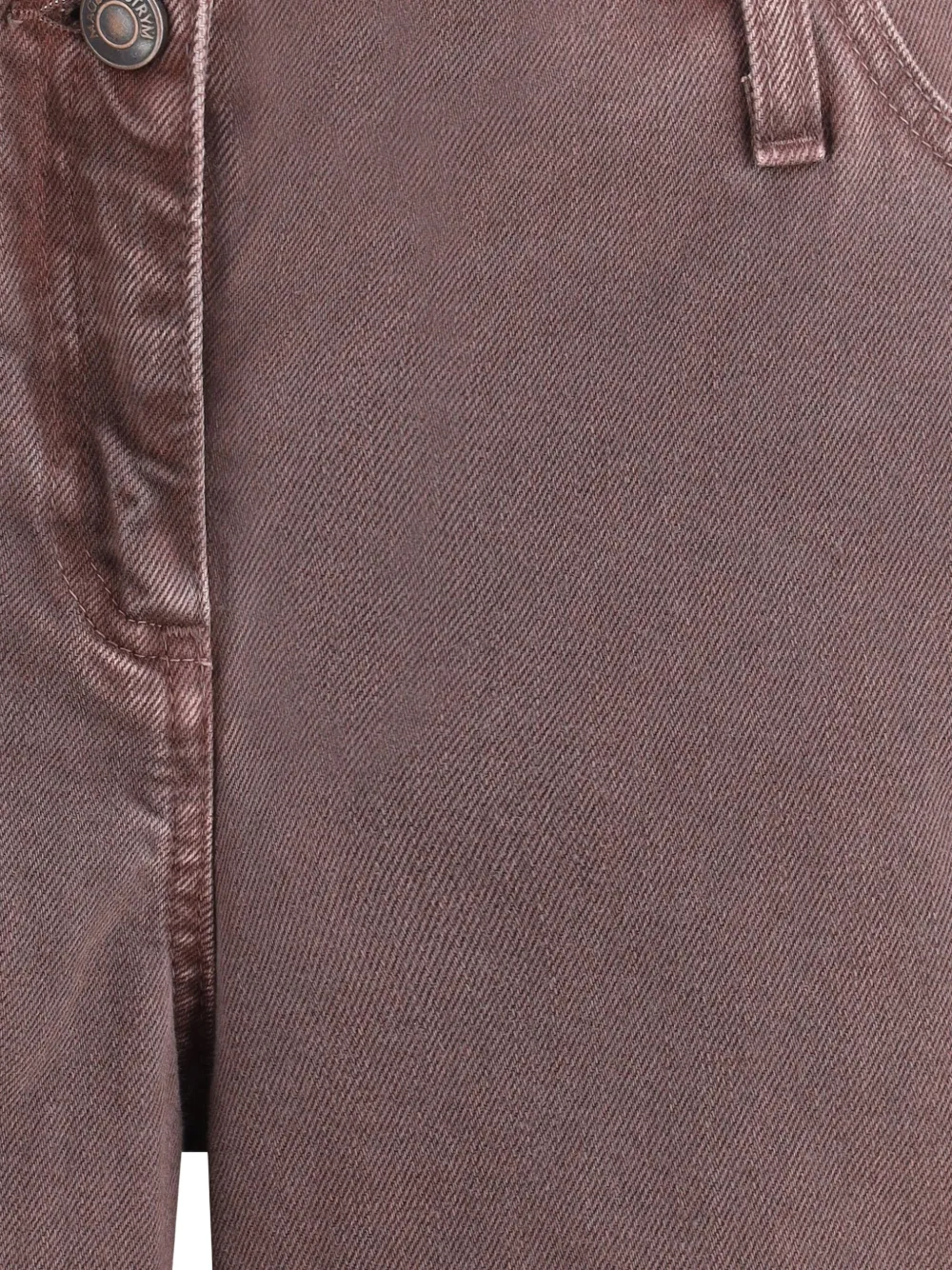 Magda Butrym Women Low Waist Wide Leg Jeans In Brown