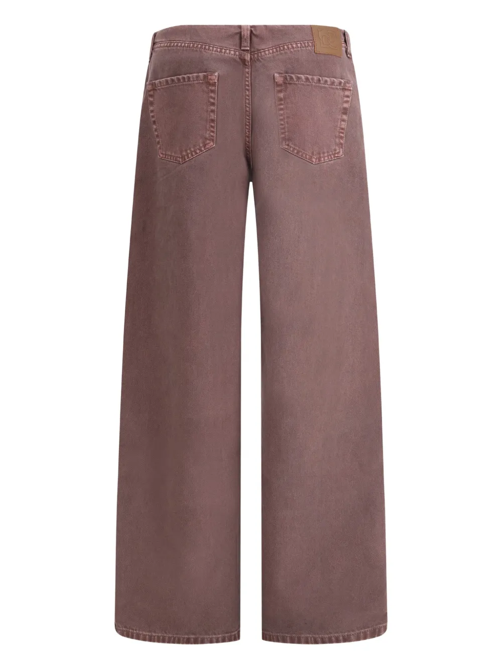 Magda Butrym Women Low Waist Wide Leg Jeans In Brown