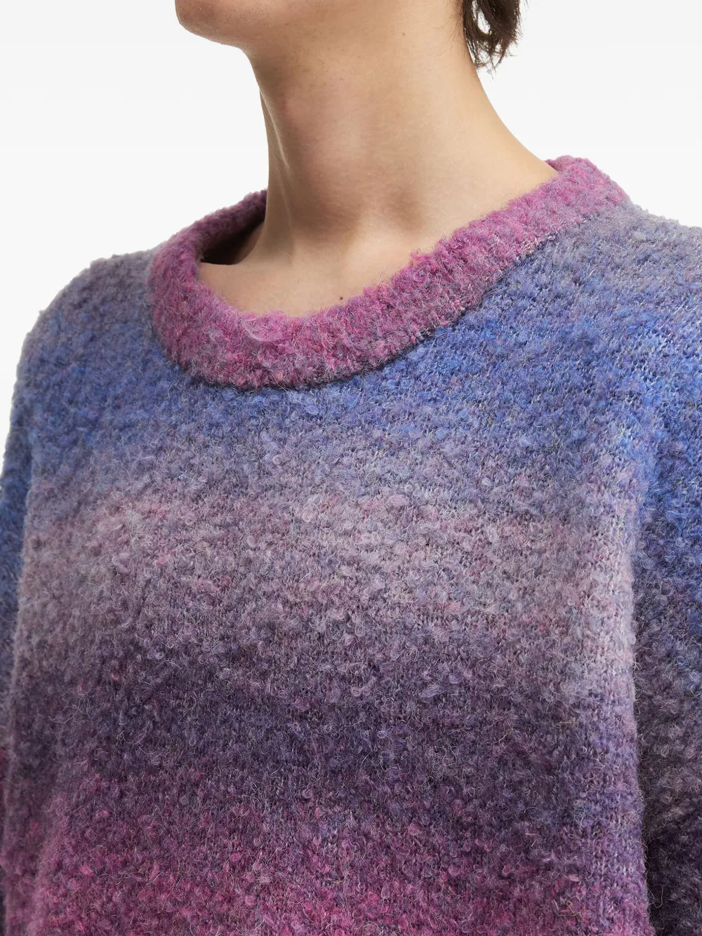 Five Cm Ombré Striped Sweater In Purple