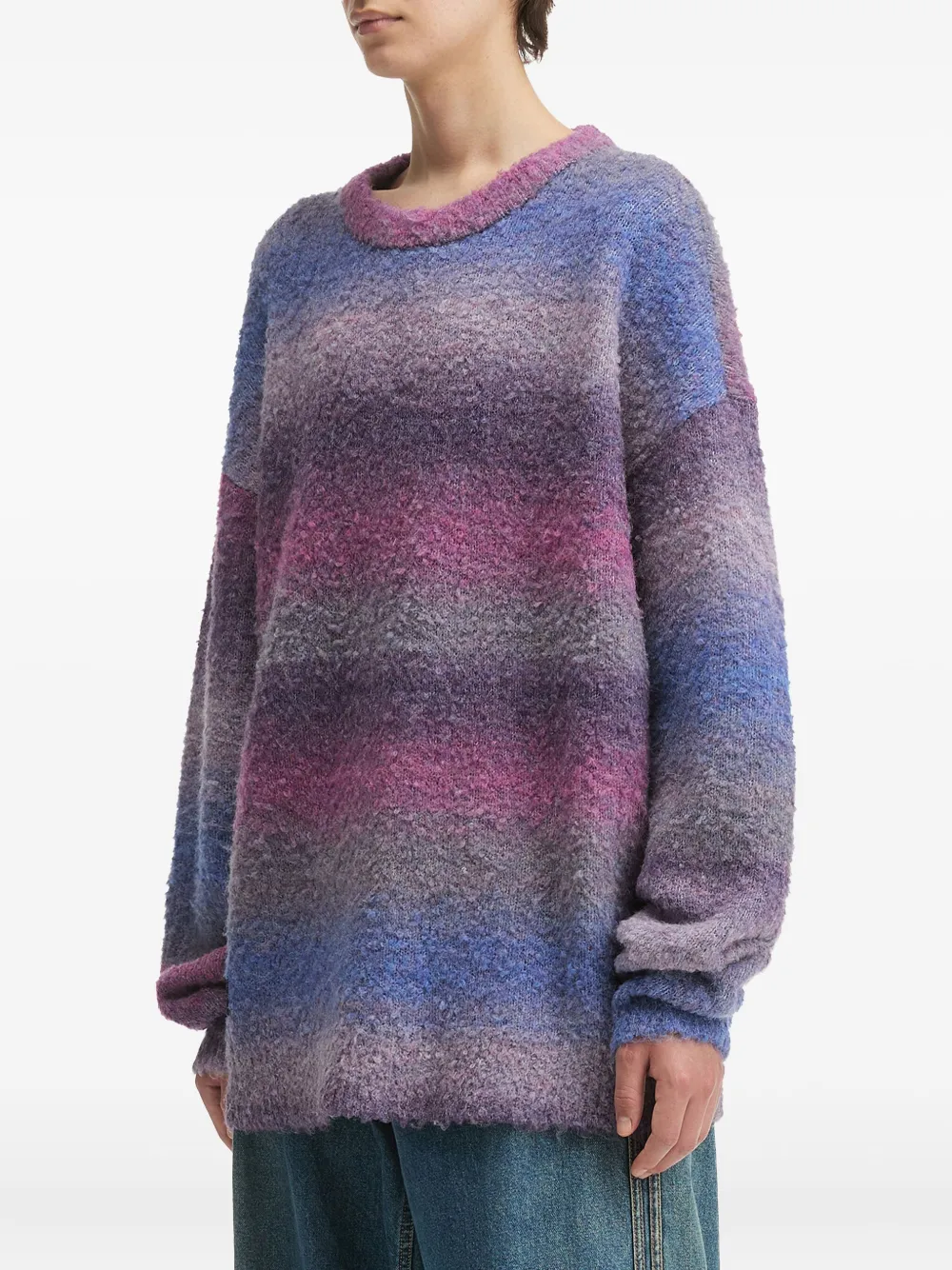 Five Cm Ombré Striped Sweater In Purple