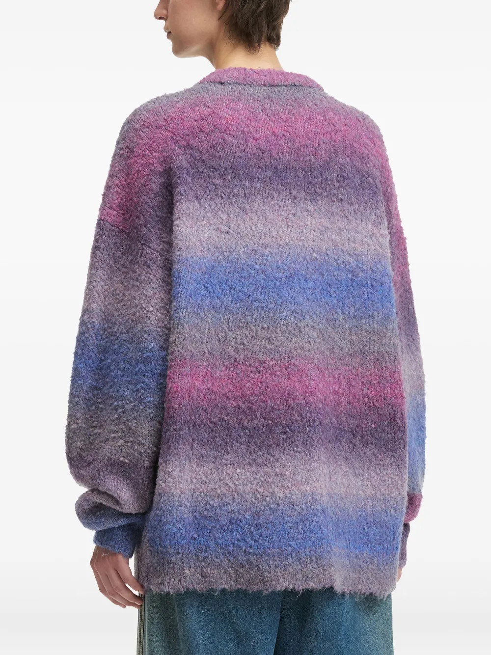 Five Cm Ombré Striped Sweater In Purple