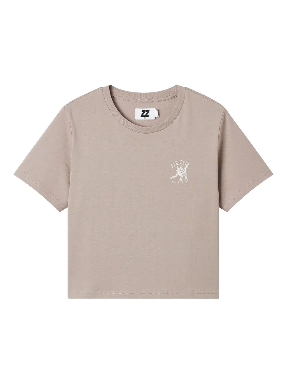 izzue cat-graphic T-shirt | Neutrals | Image 1