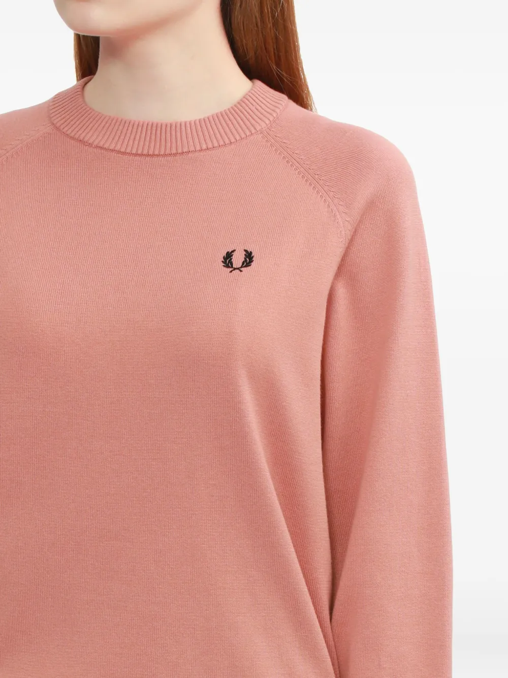 Fred Perry cotton sweater Roze