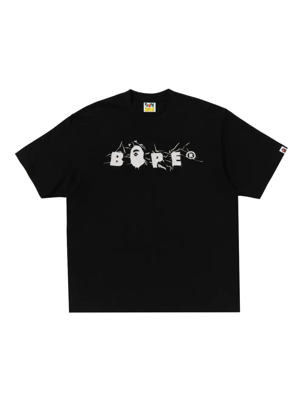 A BATHING APE T-shirt met logoprint Zwart