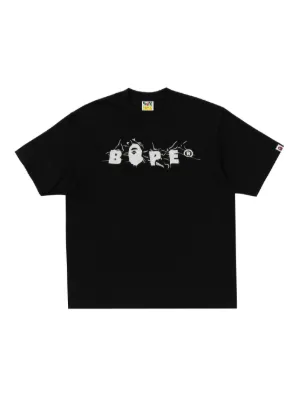 A BATHING APE® ラインストーンロゴ Tシャツ | ブラック | FARFETCH JP