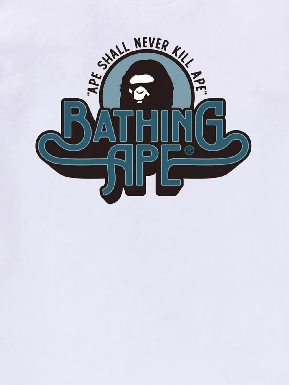 A BATHING APE logo-print T-shirt Wit