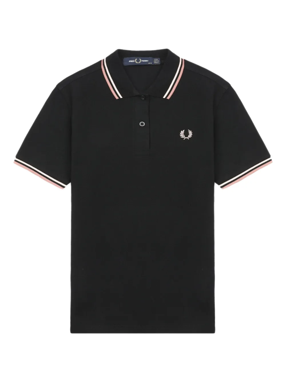 Fred Perry embroidered-logo polo shirt Zwart
