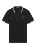 Fred Perry embroidered-logo polo shirt - Black