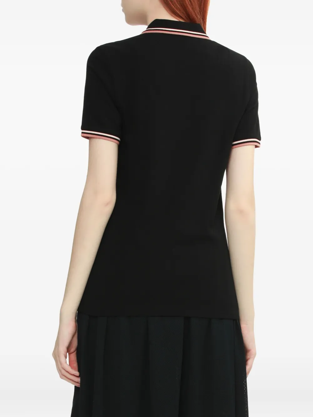 Fred Perry embroidered-logo polo shirt Zwart