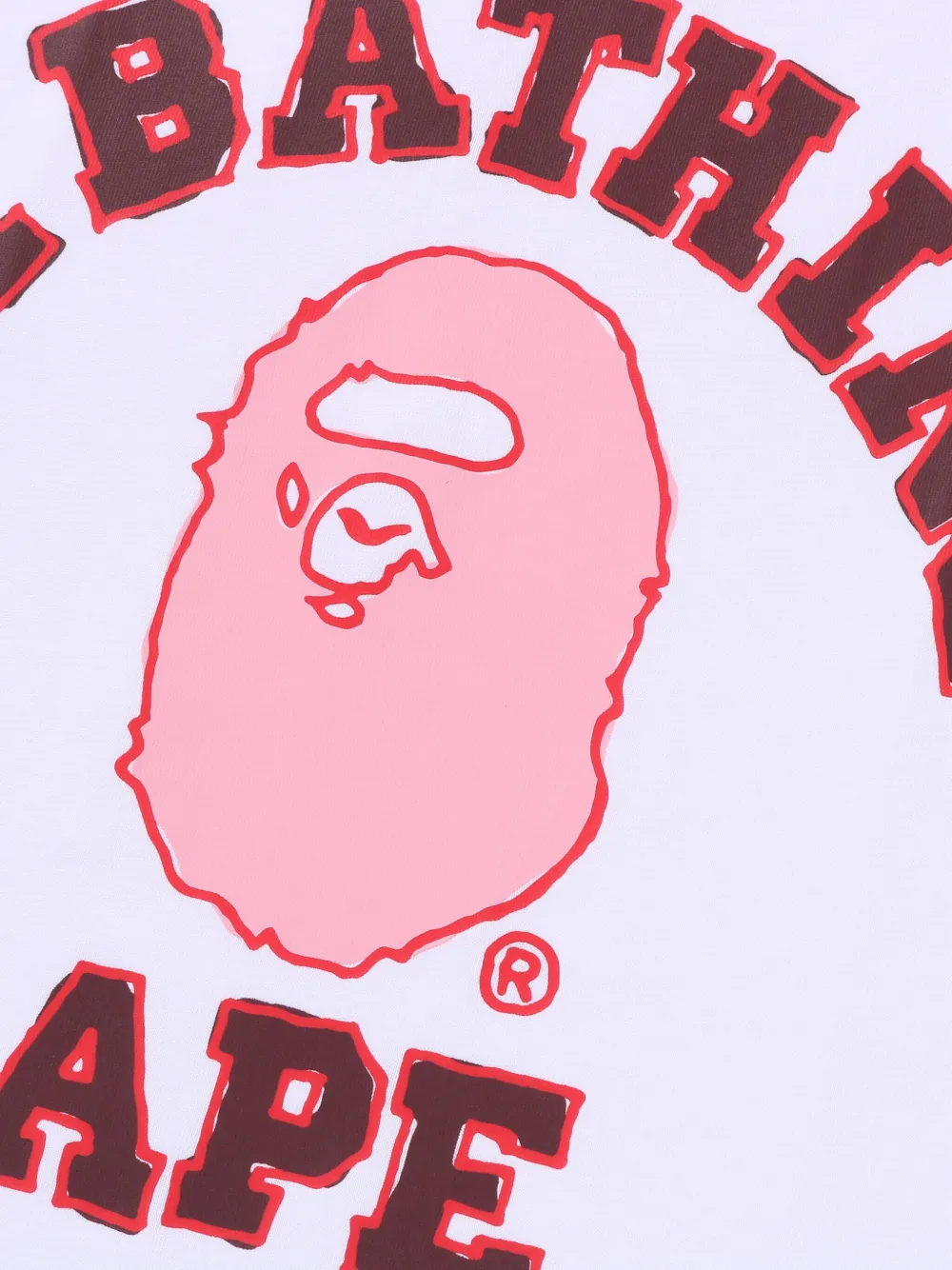 A BATHING APE logo-print T-shirt Wit