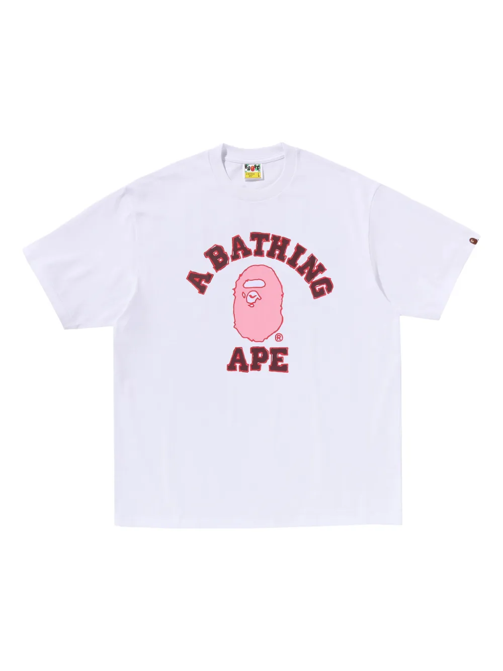 A BATHING APE logo-print T-shirt Wit
