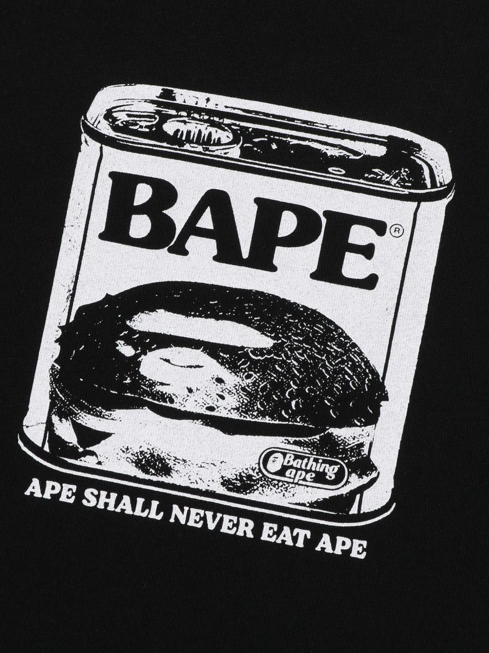 A BATHING APE T-shirt met logoprint Zwart