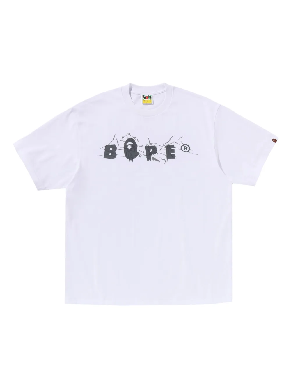 A BATHING APE T-shirt met logoprint Wit