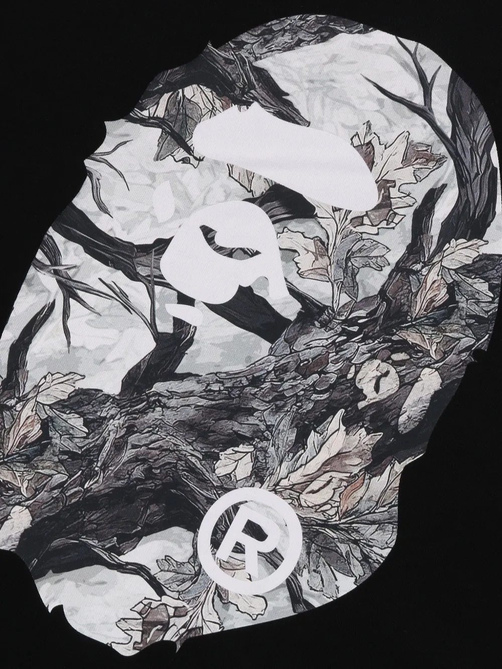 A BATHING APE graphic-print long-sleeve T-shirt Zwart