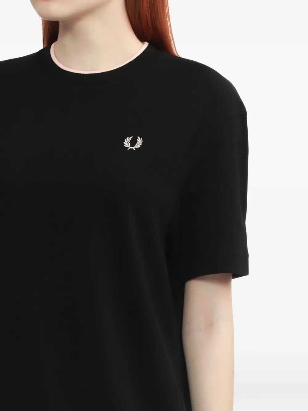 Fred Perry short-sleeve mini T-shirt dress Zwart