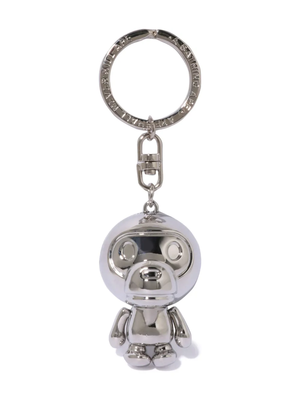 A BATHING APE Baby Milo keyring Zilver
