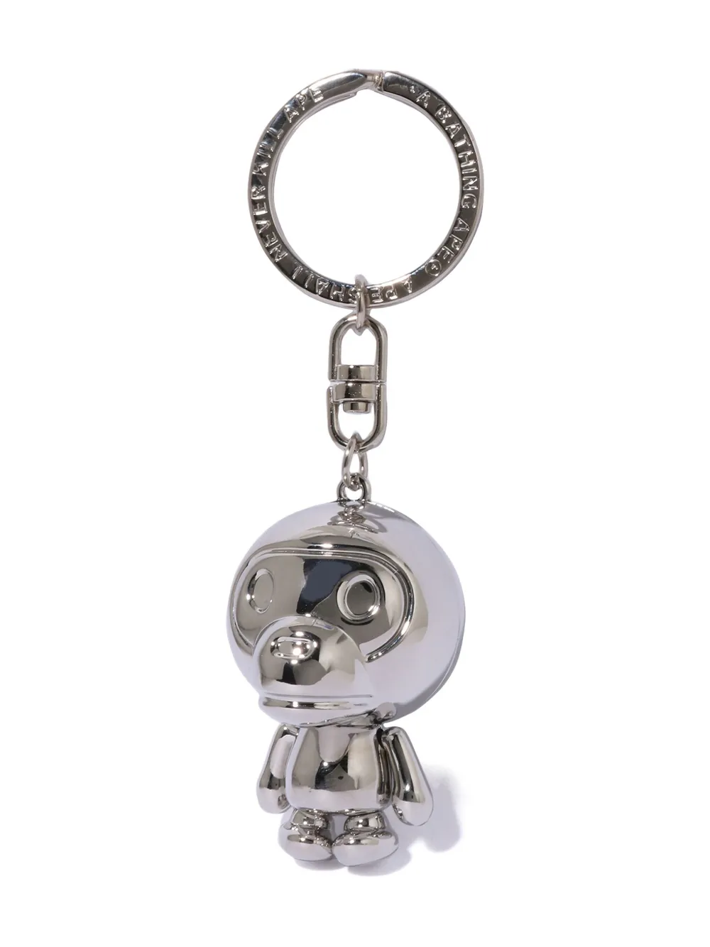 A BATHING APE Baby Milo keyring Zilver