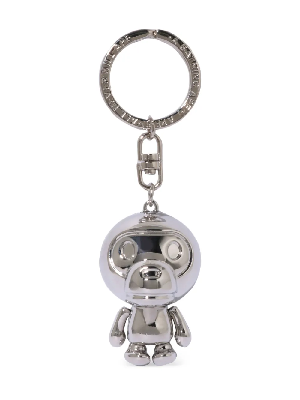 A BATHING APE Baby Milo sleutelhanger Zilver
