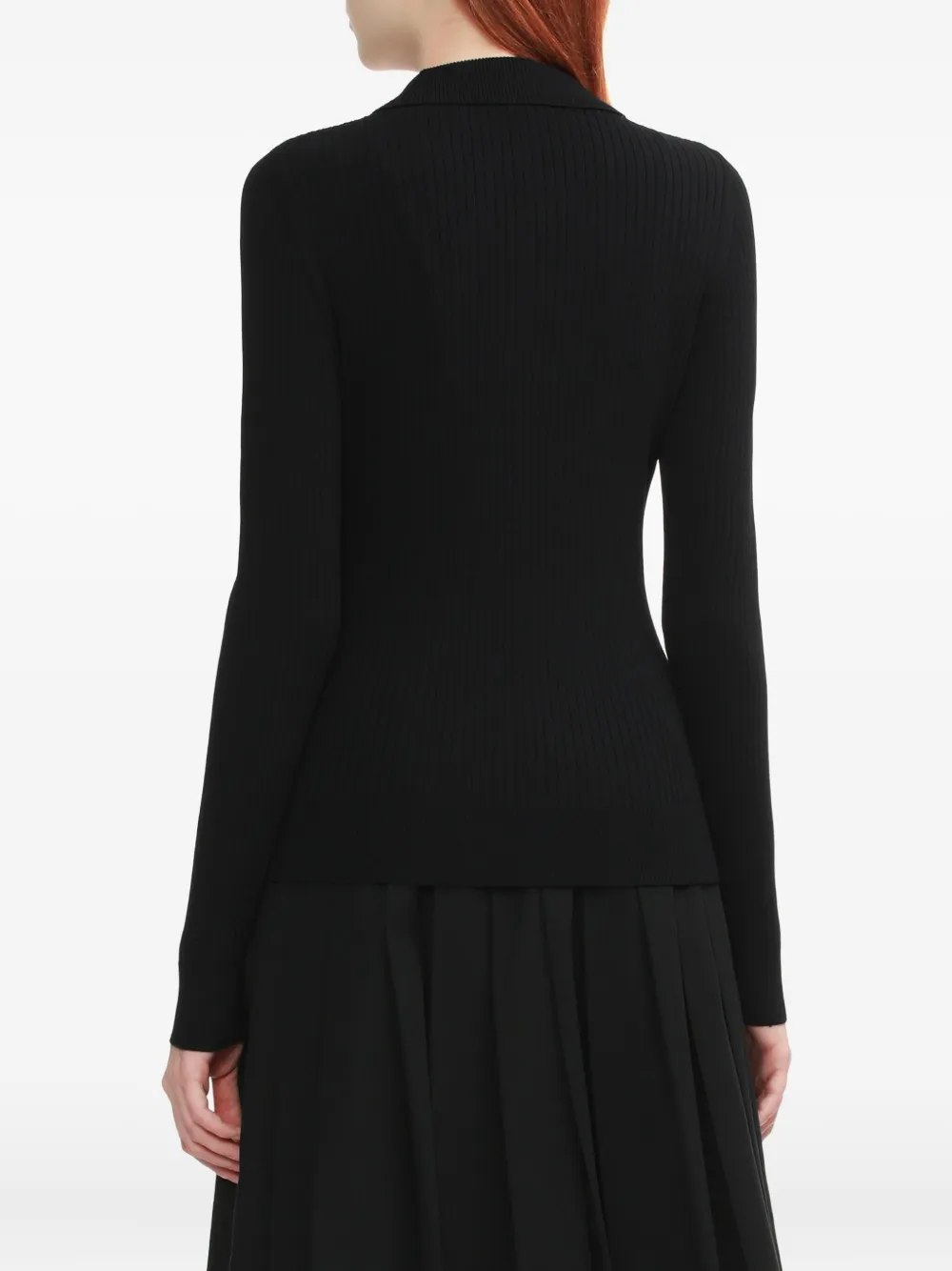 Fred Perry ribbed-knit polo-neck sweater Blauw