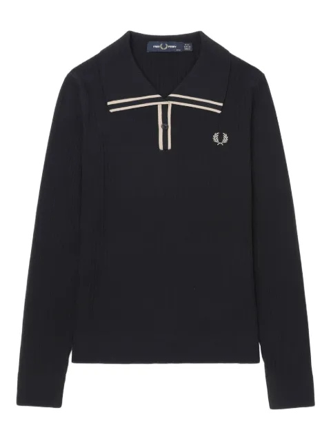 Fred Perry ribbed-knit polo-neck sweater