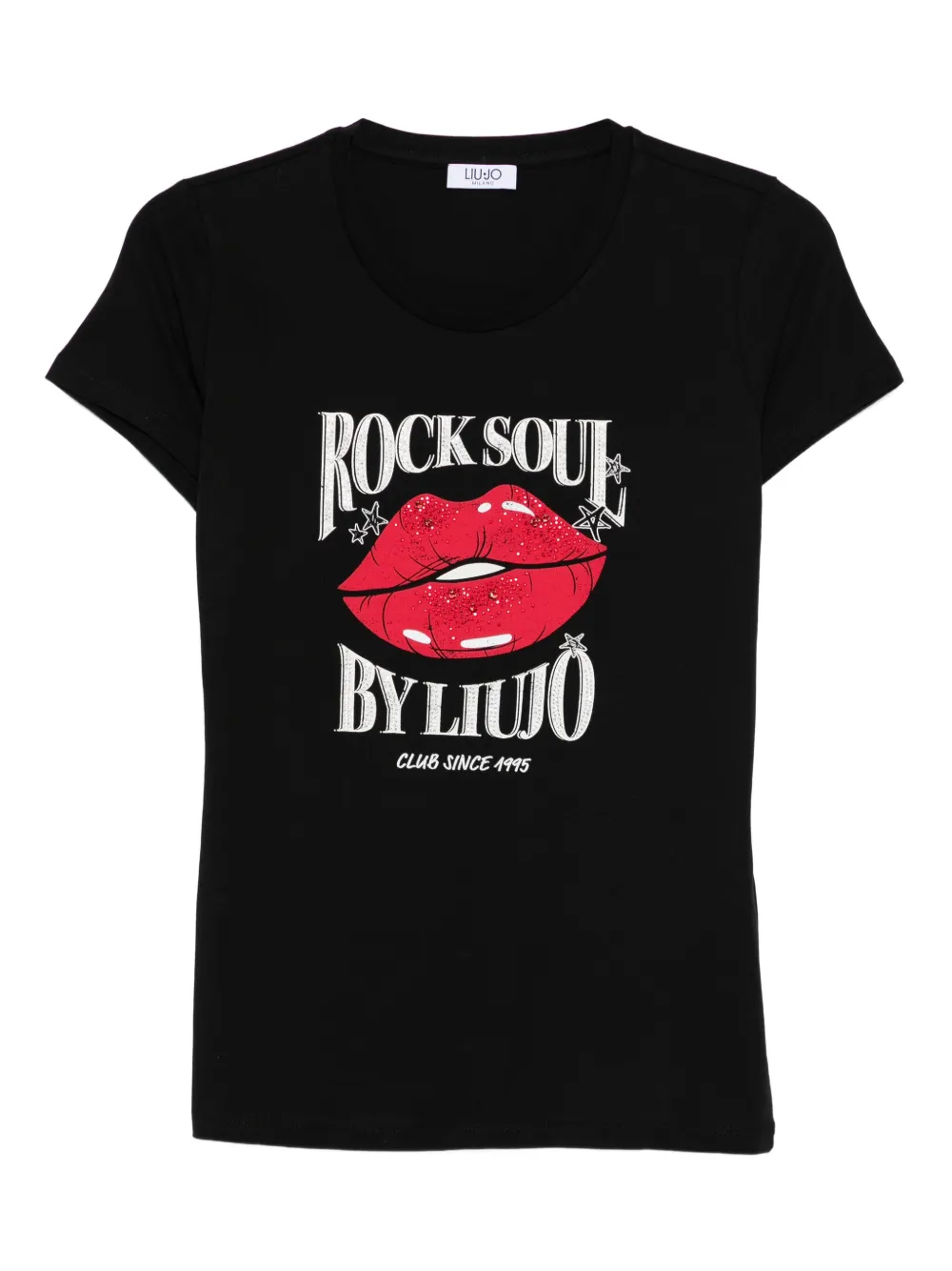 LIU JO lips-print T-shirt | Black | Image 1