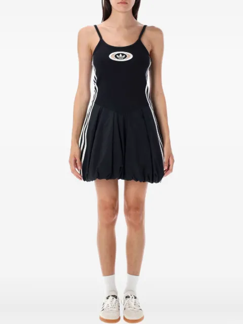 adidas balloon-skirt three-stripe mini day dress