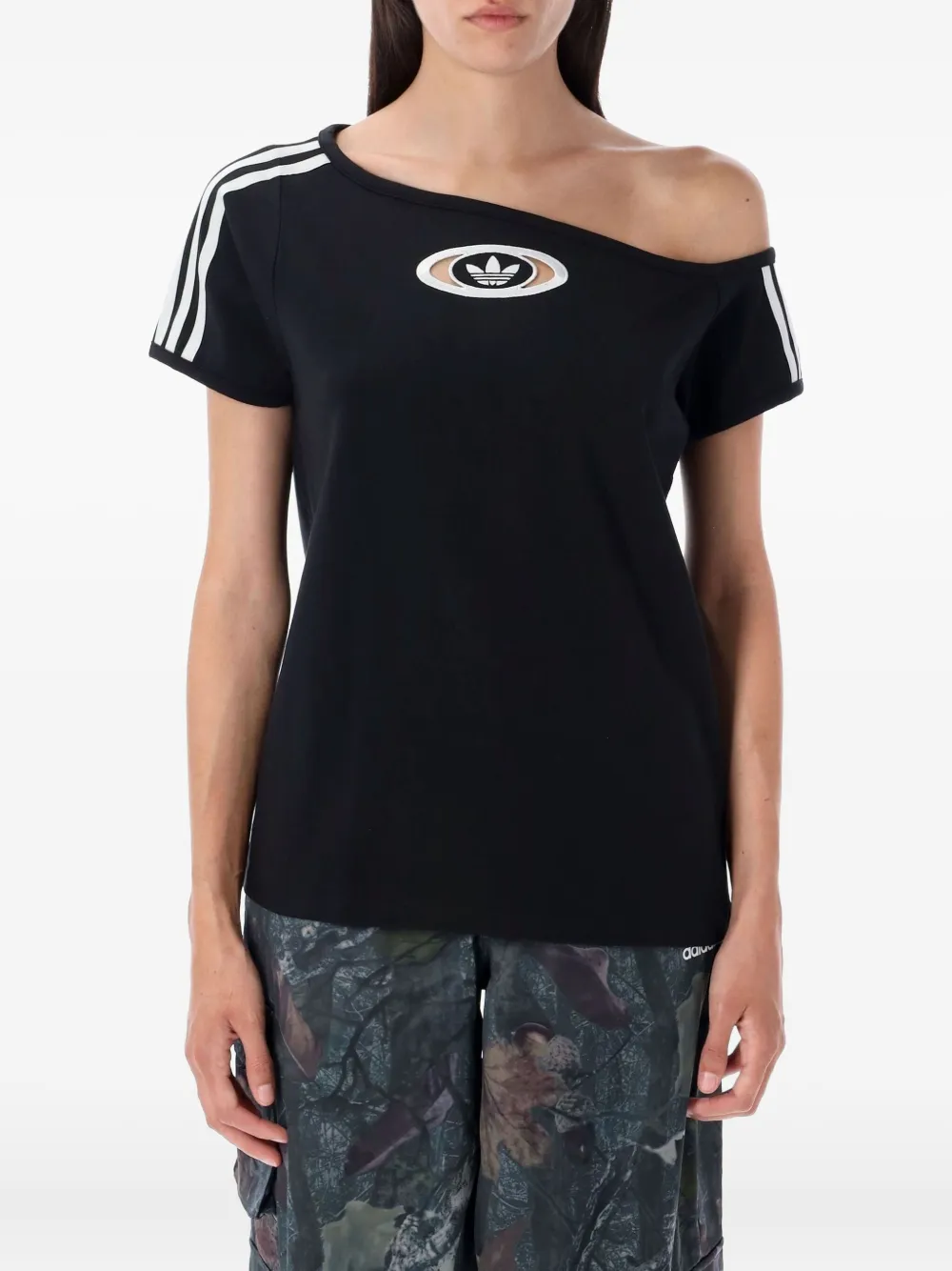 Adidas Tanktop met luipaardprint en drie strepen Bruin