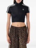 adidas three-stripe zip-up sweatshirt - Black