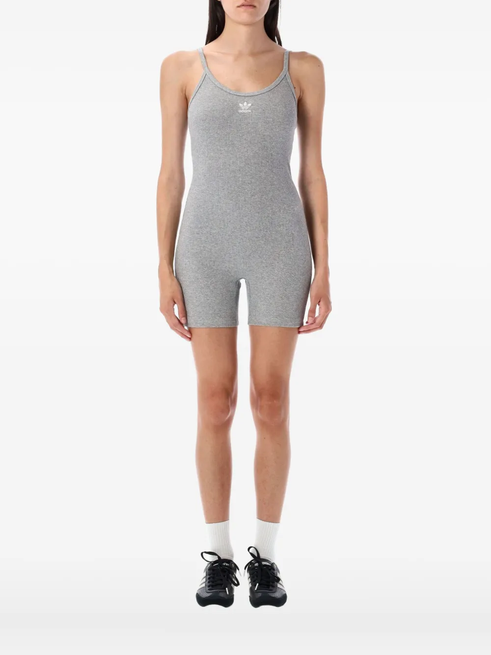 ribbed spaghetti-strap jumpsuit