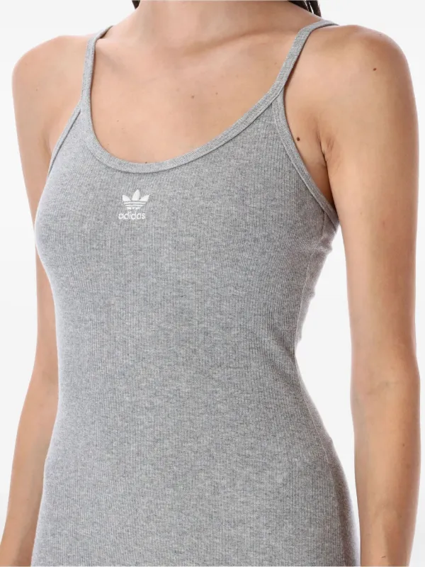 Adidas Ribbed spaghetti-strap Jumpsuit Grey FARFETCH ID