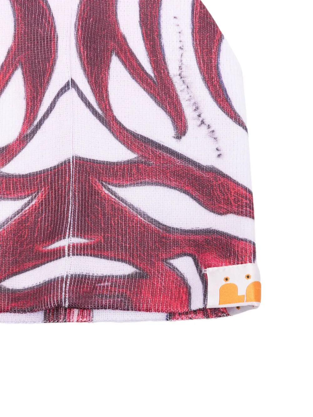 PDF wrestling-mask print beanie hat - Rood