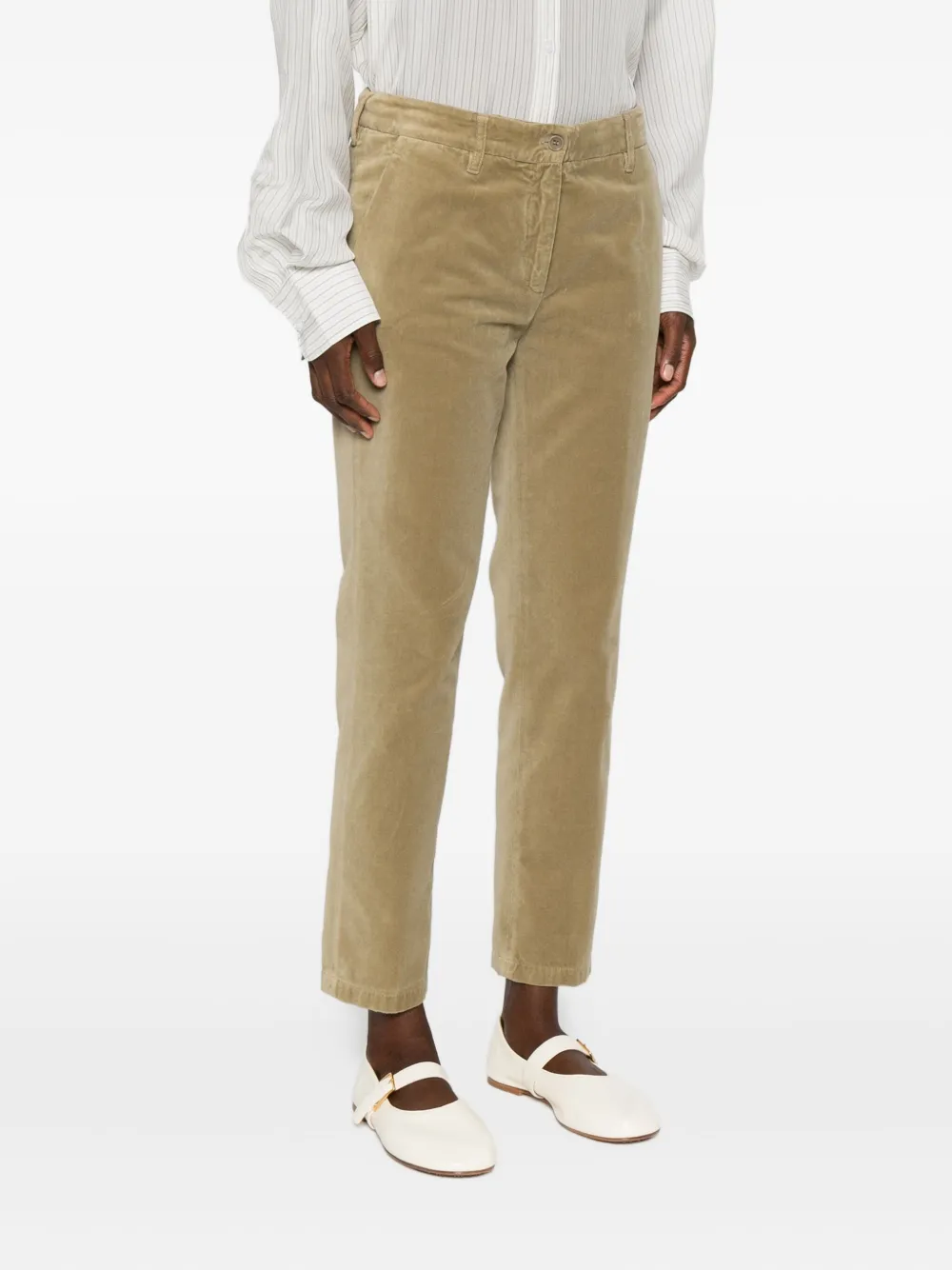 Aspesi Mod.0107 Corduroy Pocket Trousers In Green