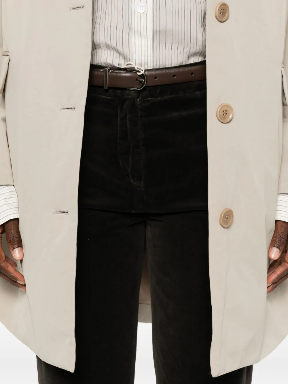 ASPESI MOD.0107 fluwelen broek met zak Bruin