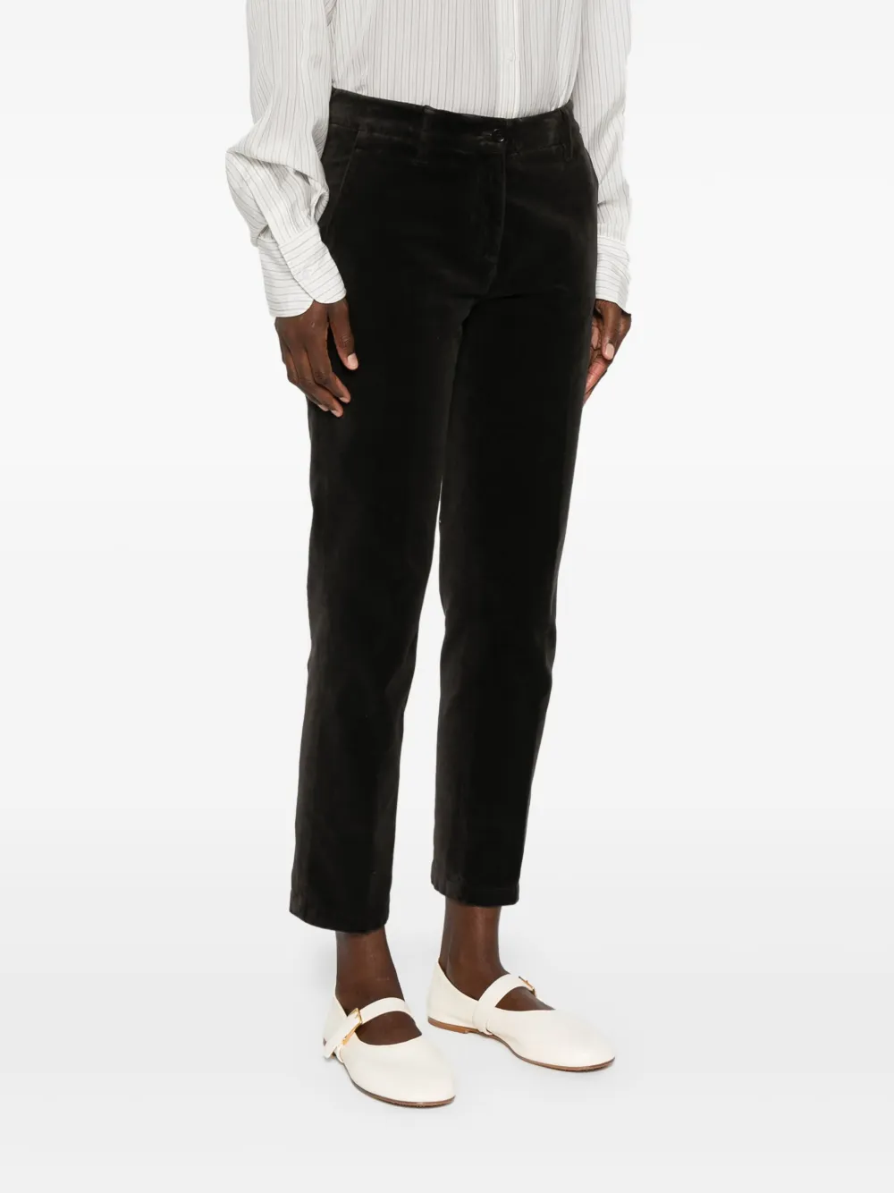 ASPESI MOD.0107 fluwelen broek met zak Bruin