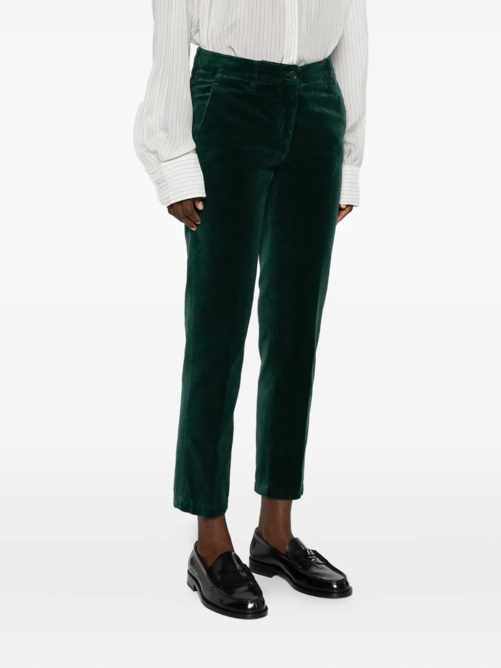 ASPESI MOD.0107 fluwelen broek met zak Groen