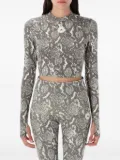 adidas by Stella McCartney snake-print long-sleeve top - Grey