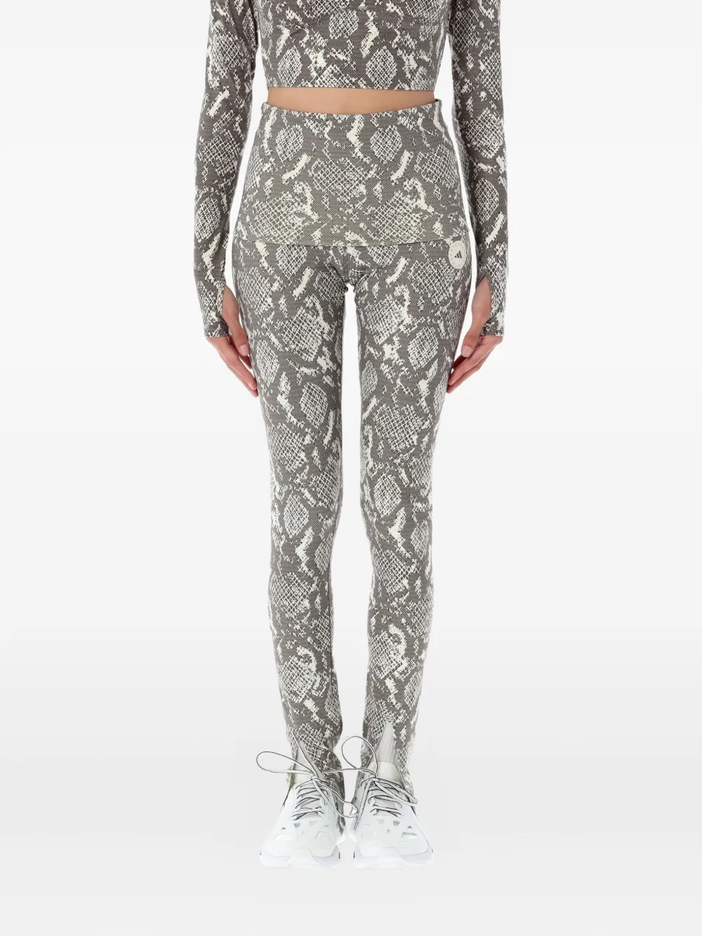 snake-print leggings