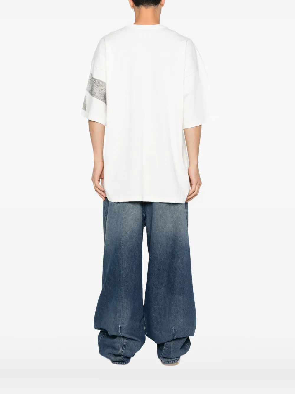 Pdf White Cotton Jersey Printed T-shirt In White