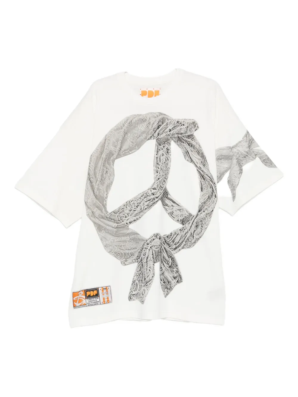 Pdf White Cotton Jersey Printed T-shirt In White