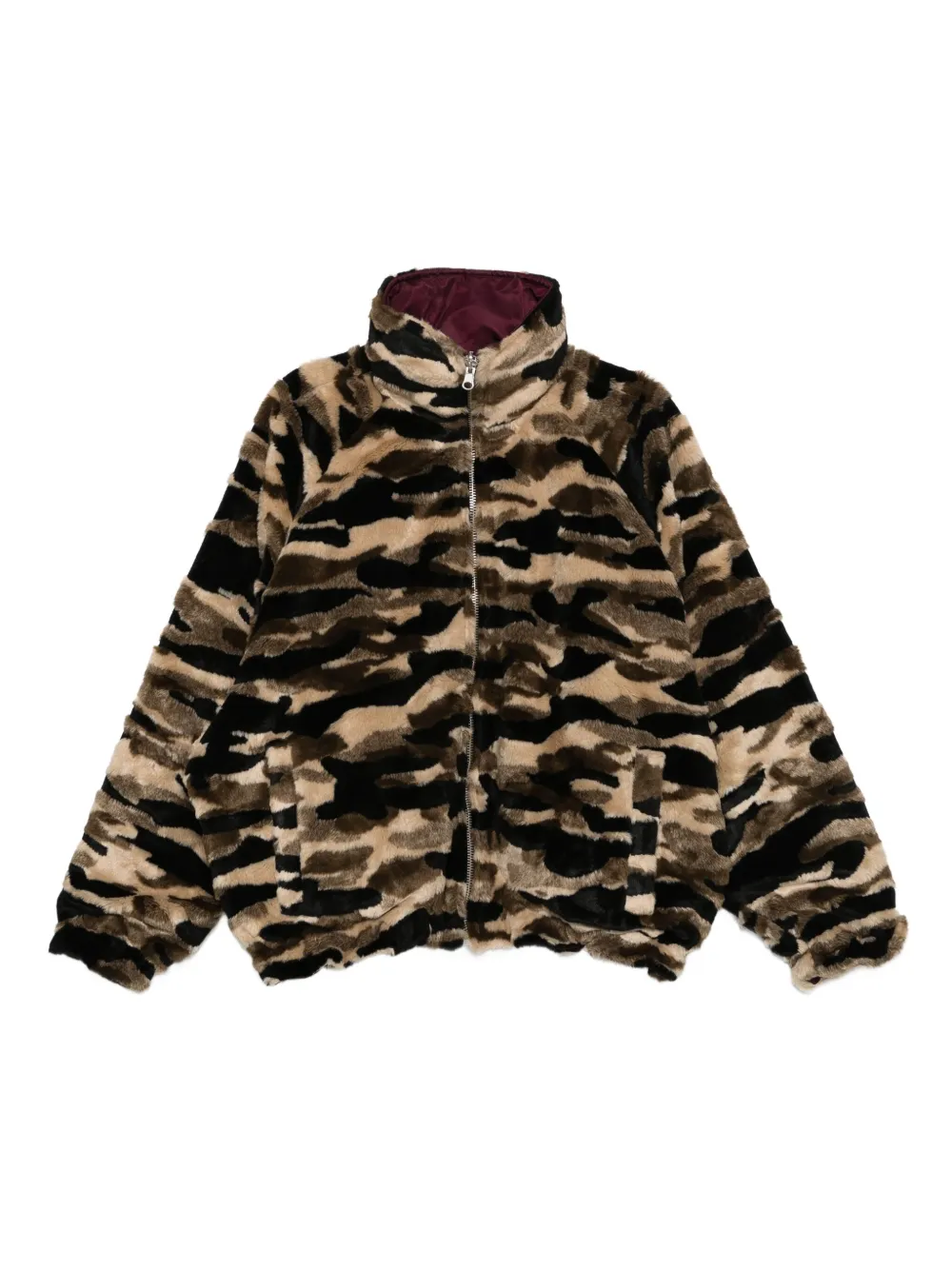 camouflage-print jacket