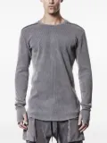 Thom Krom ribbed frayed-edge shirt - Grey